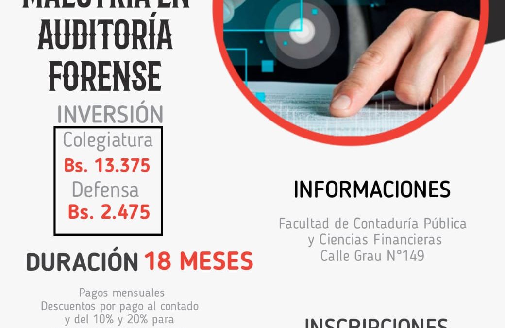 MAESTRÍA EN AUDITORIA FORENSE